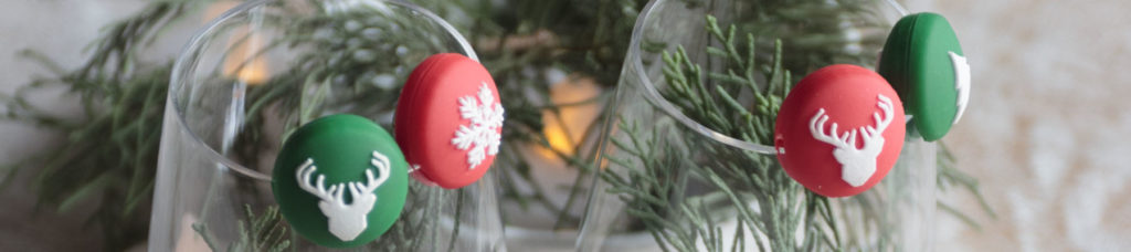 banner _ id de bebidas silueta navidad